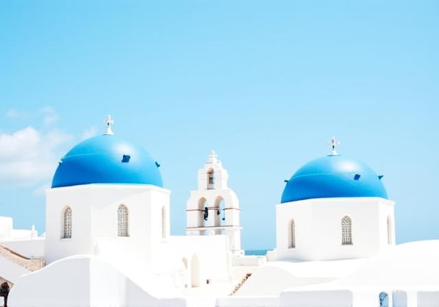 Cupole blu di Santorini